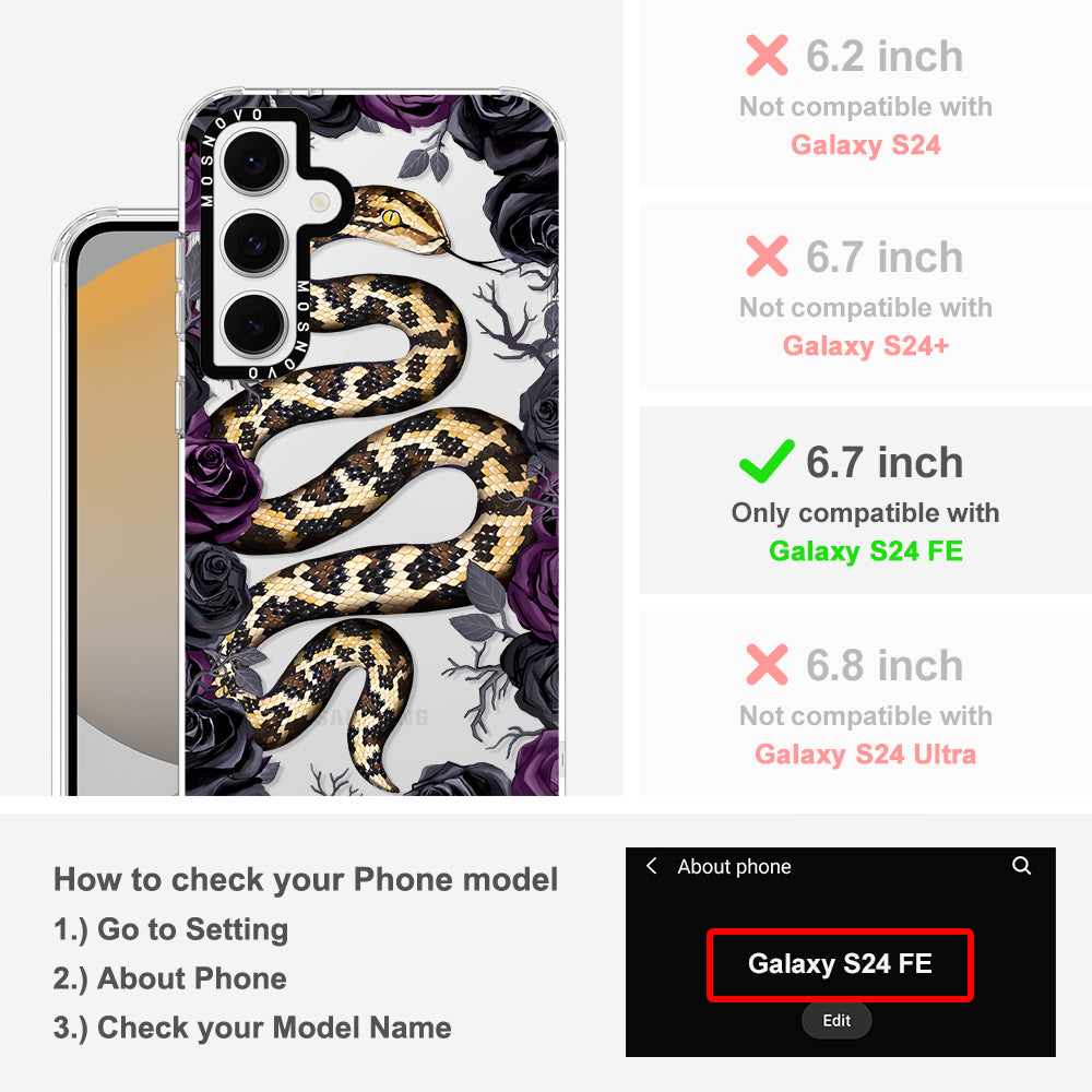 Secret Snake Garden Phone Case - Samsung Galaxy S24 FE Case - MOSNOVO