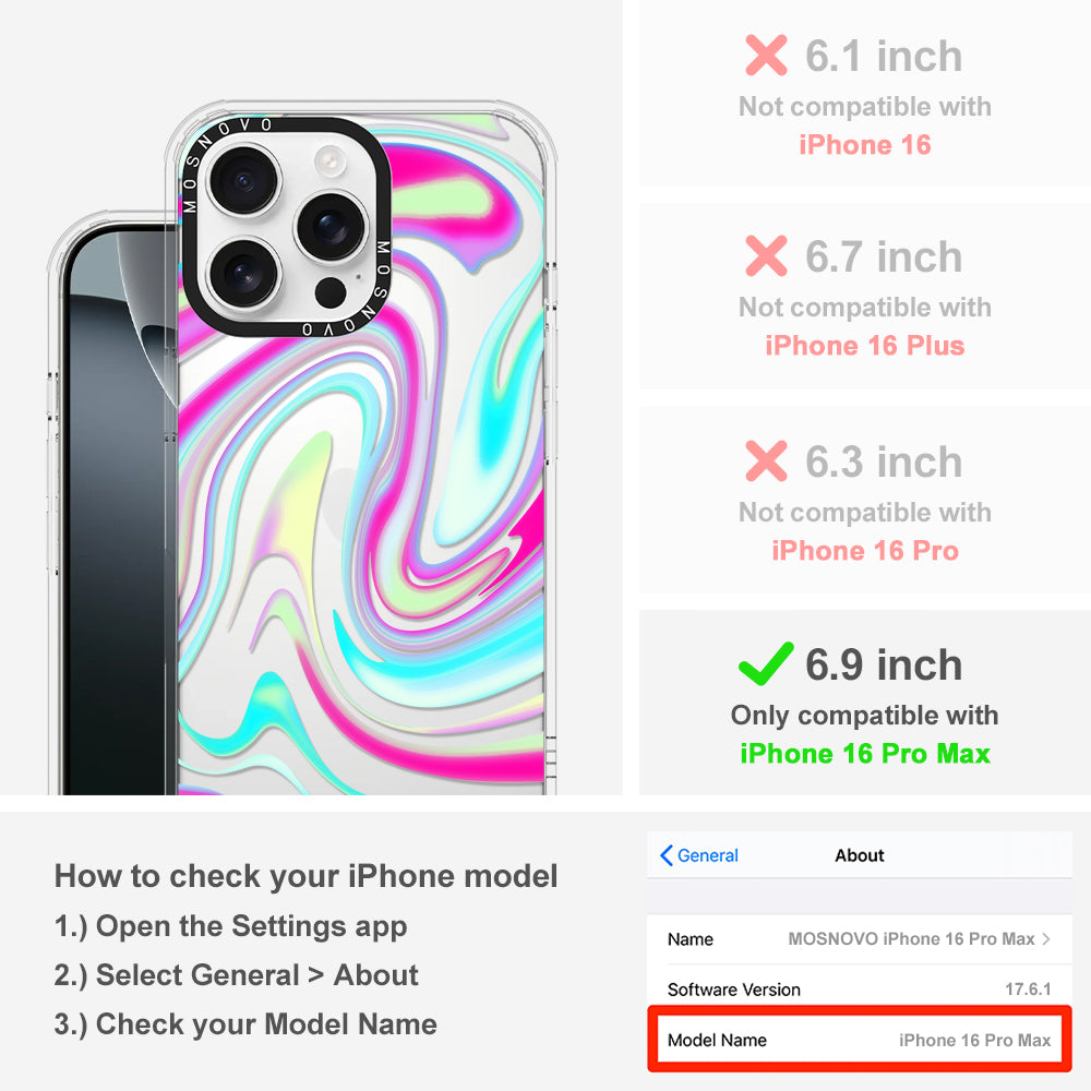 Psychedelic Swirls Phone Case - iPhone 16 Pro Max Case - MOSNOVO