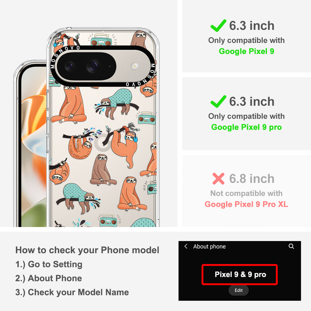 Musical Sloth Phone Case - Google Pixel 9 Pro Case