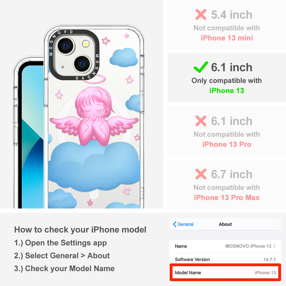 Pink Serenity Angel Phone Case - iPhone 13 Case