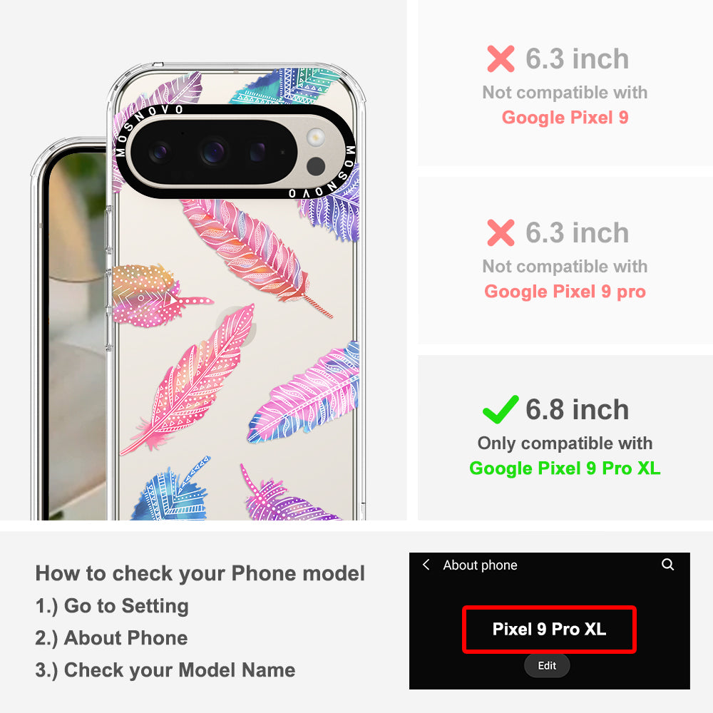 Boho Feather Phone Case - Google Pixel 9 Pro XL Case