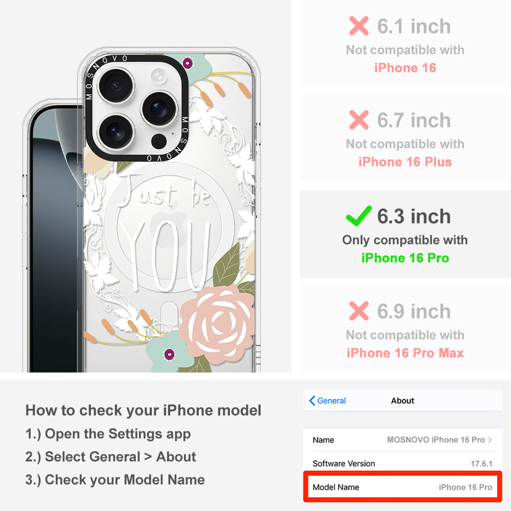 Just Be You Phone Case - iPhone 16 Pro Case - MOSNOVO