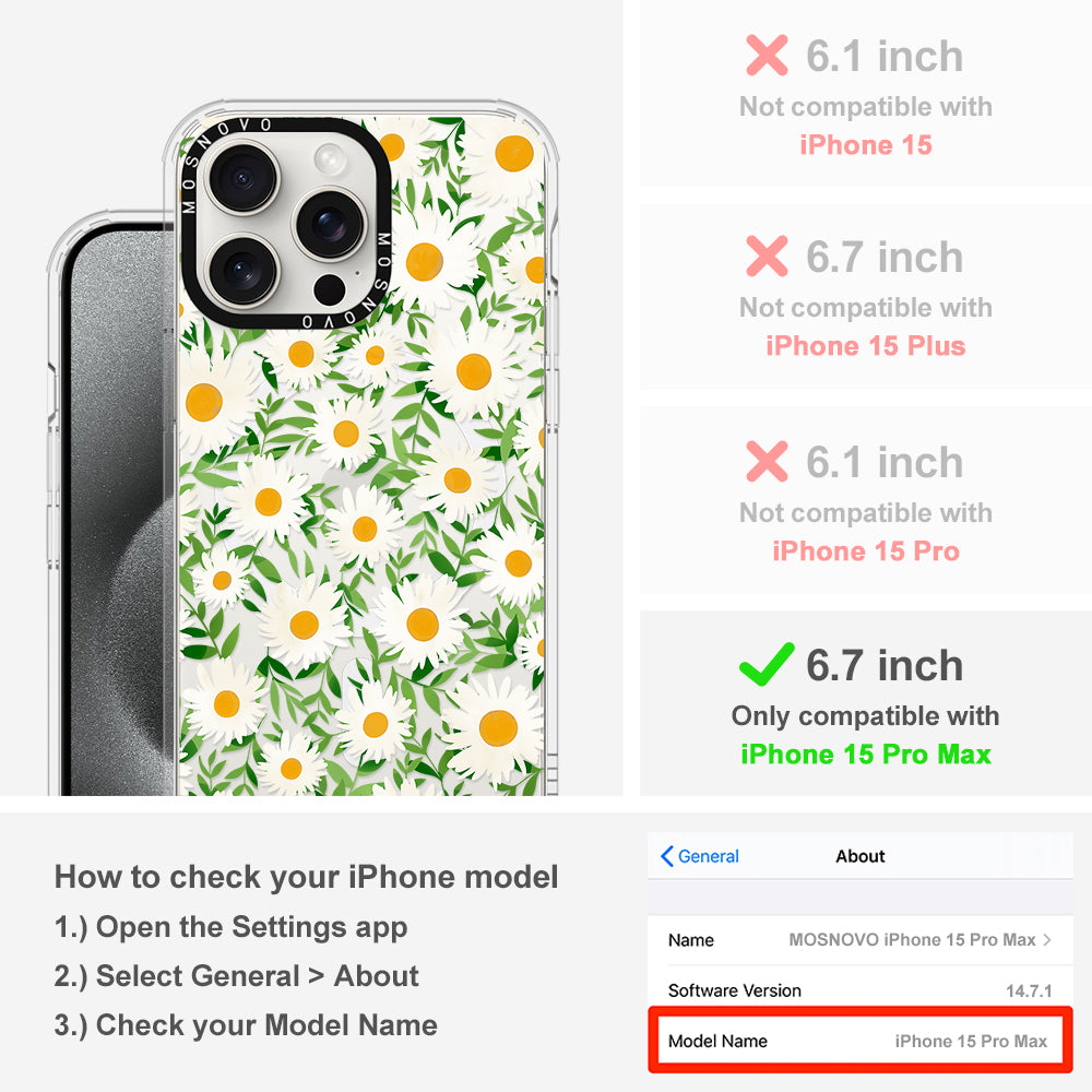Daisies Phone Case - iPhone 15 Pro Max Case