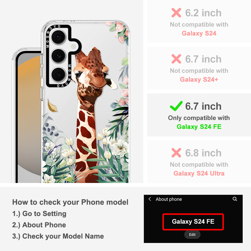 Giraffe In The Garden Phone Case - Samsung Galaxy S24 FE Case - MOSNOVO