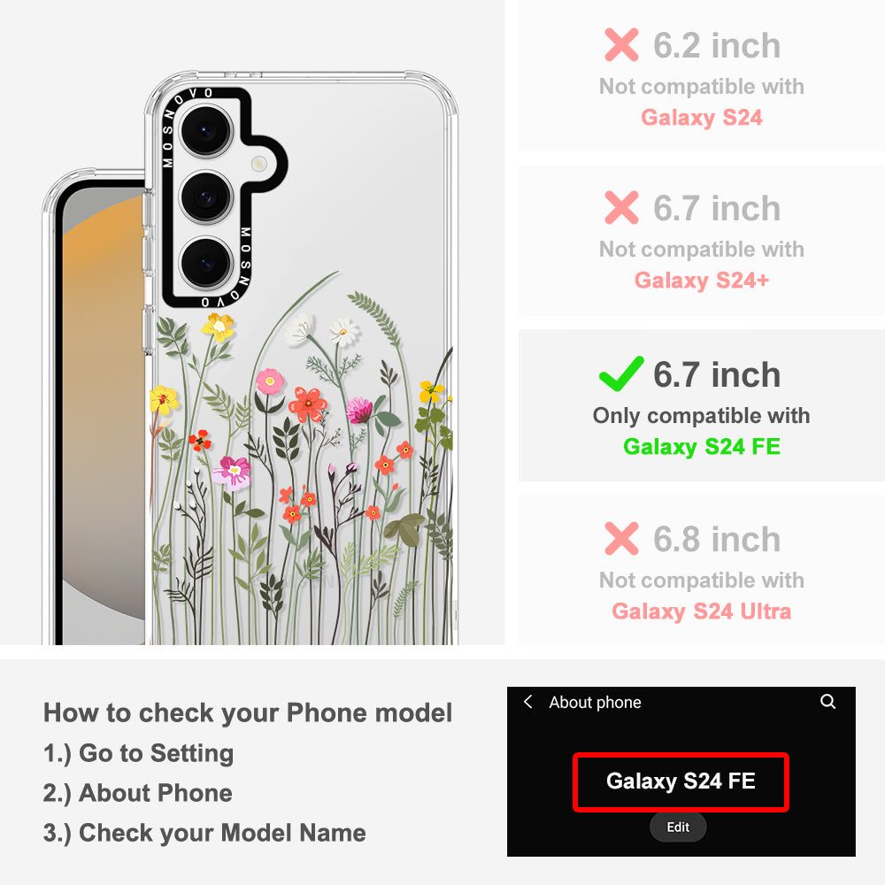 Spring Wildflower Phone Case - Samsung Galaxy S24 FE Case - MOSNOVO