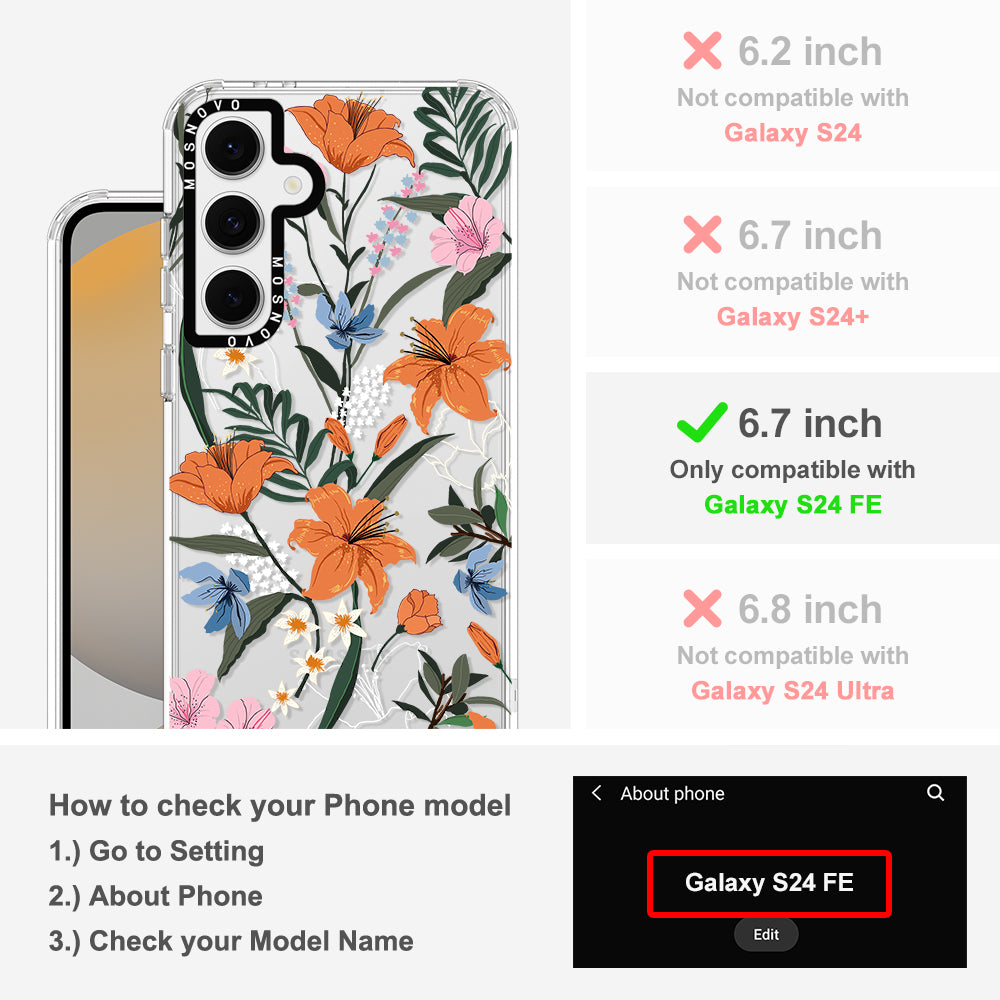 Lily Garden Phone Case - Samsung Galaxy S24 FE Case - MOSNOVO