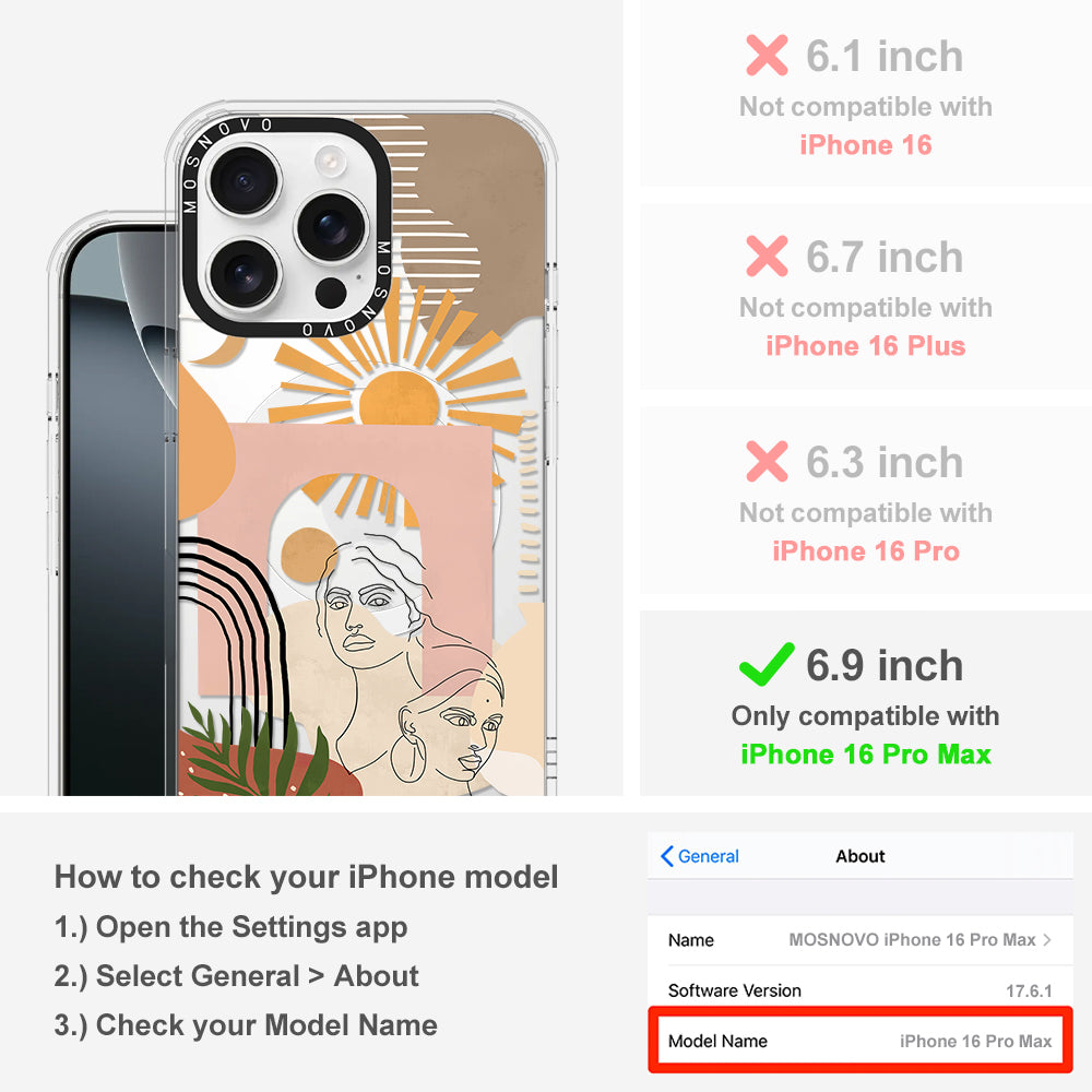 Modern Collage Art Phone Case - iPhone 16 Pro Max Case - MOSNOVO