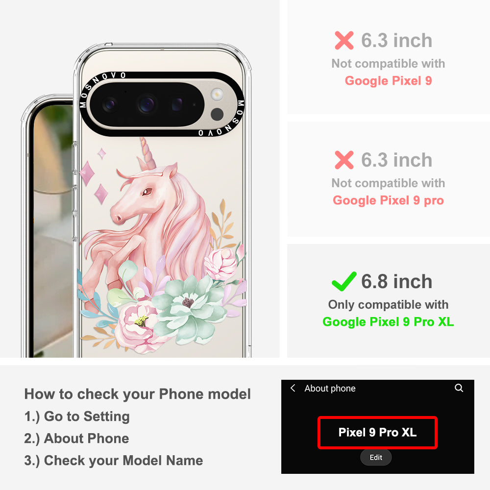 Pastel Flower Unicorn Phone Case - Google Pixel 9 Pro XL Case