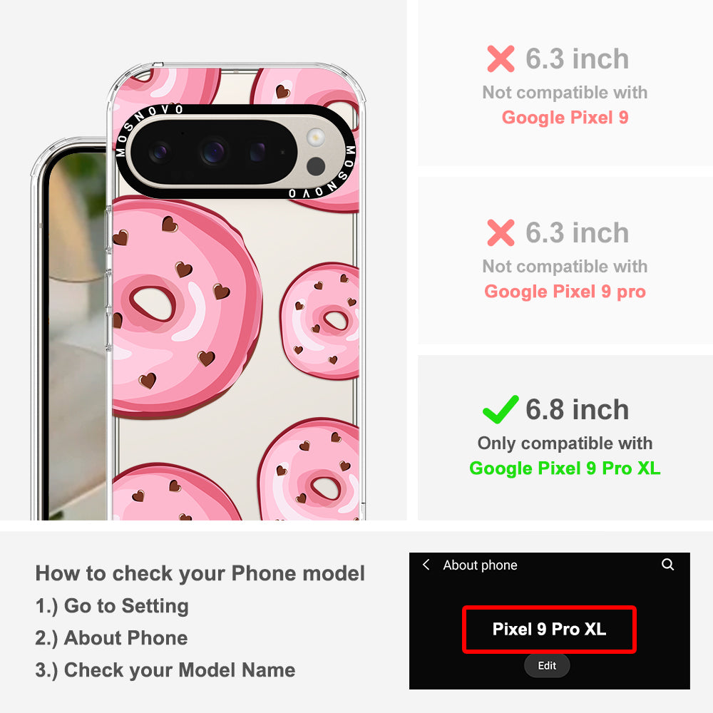 Pink Donuts Phone Case - Google Pixel 9 Pro XL Case