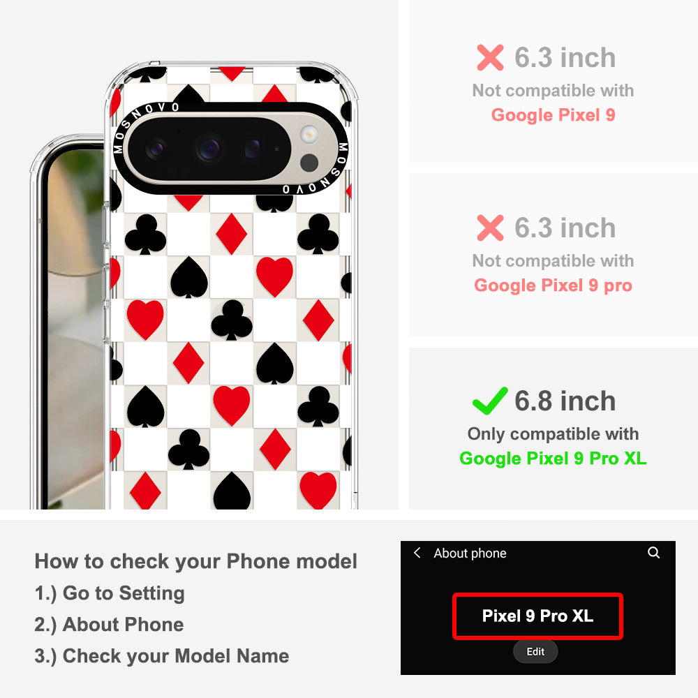 Checker Poker Phone Case - Google Pixel 9 Pro XL Case