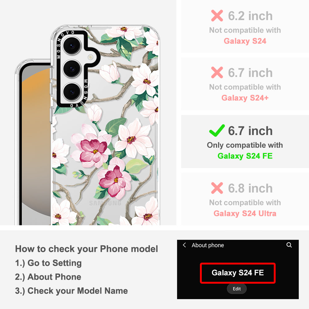 Magnolia Phone Case - Samsung Galaxy S24 FE Case - MOSNOVO