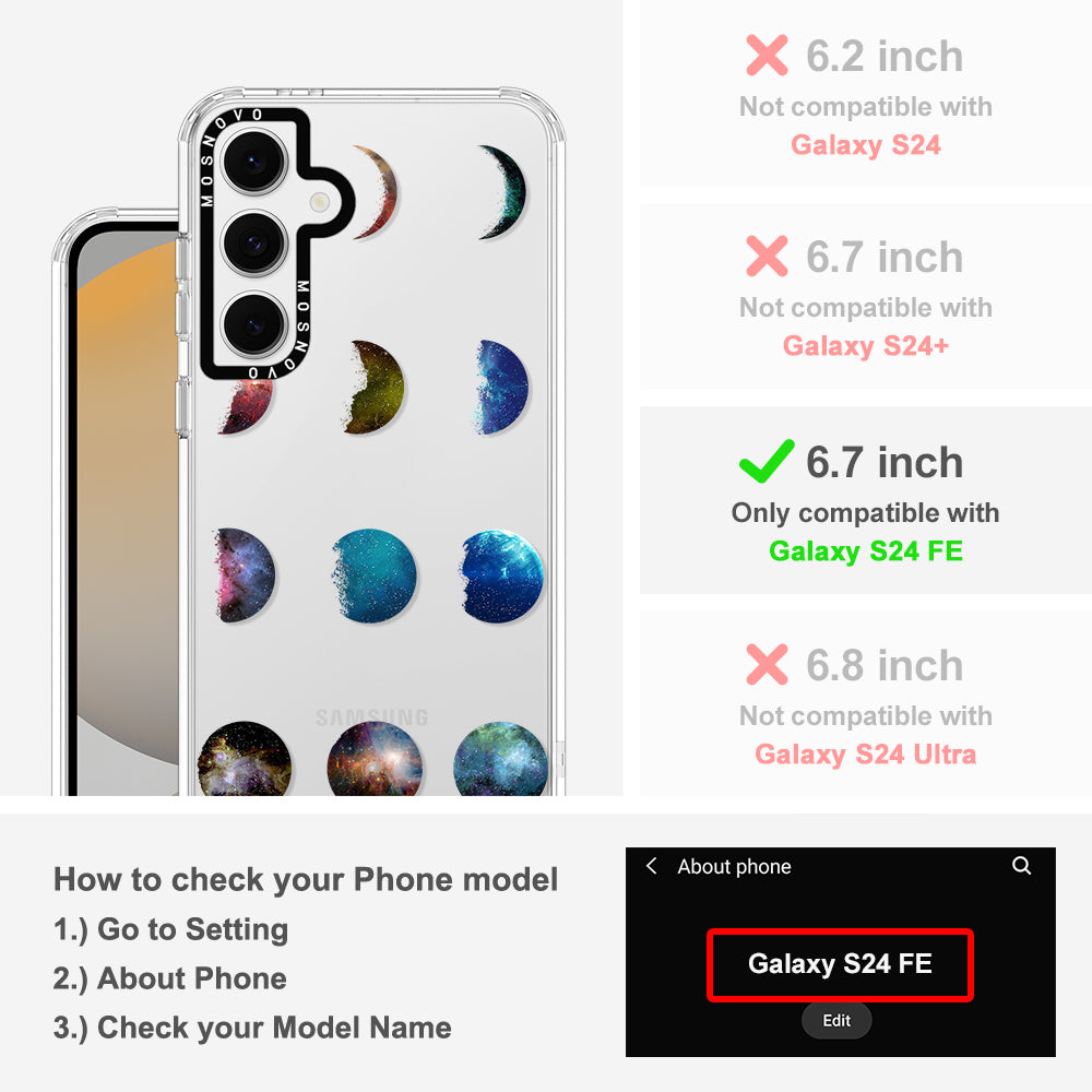 Moon Phase Phone Case - Samsung Galaxy S24 FE Case - MOSNOVO