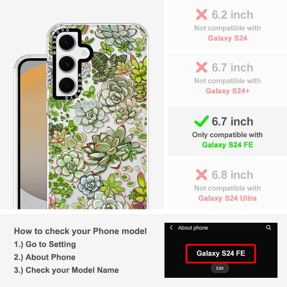 Succulent Phone Case - Samsung Galaxy S24 FE Case - MOSNOVO