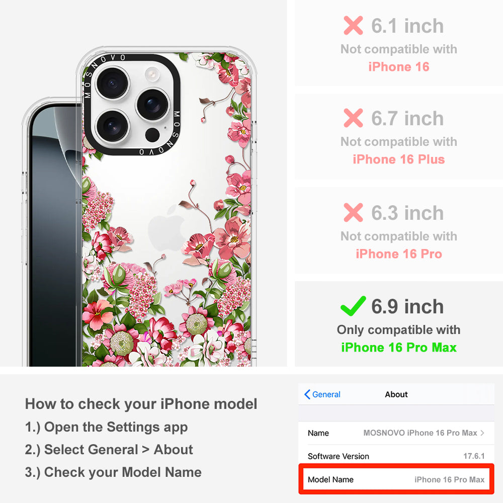Blooms Phone Case - iPhone 16 Pro Max Case - MOSNOVO