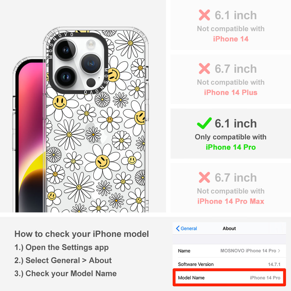 Happy Daisy Blooms Phone Case - iPhone 14 Pro Case