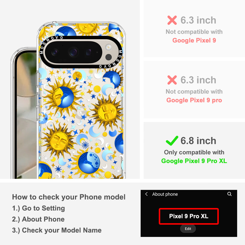 Celestial Sun Moon Phone Case - Google Pixel 9 Pro XL Case