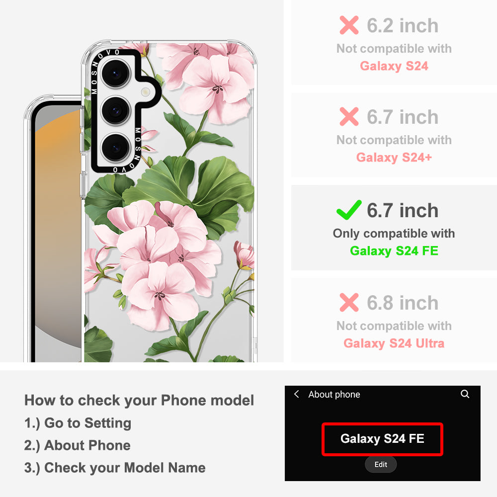 Geranium Phone Case - Samsung Galaxy S24 FE Case - MOSNOVO