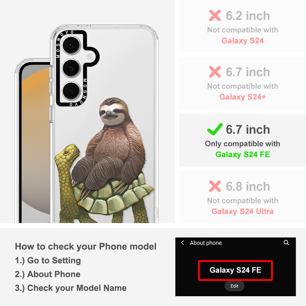 Sloth Turtle Phone Case - Samsung Galaxy S24 FE Case - MOSNOVO