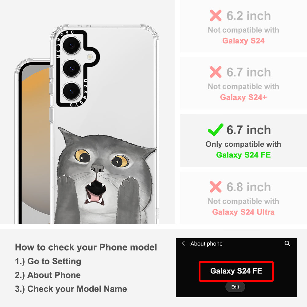 OMG Cat Phone Case - Samsung Galaxy S24 FE Case - MOSNOVO