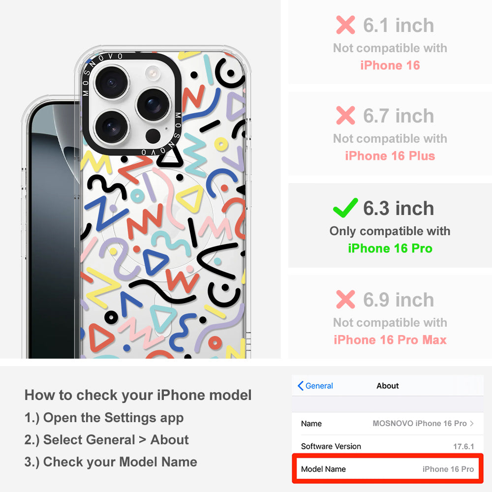 Doodle Art Phone Case - iPhone 16 Pro Case - MOSNOVO