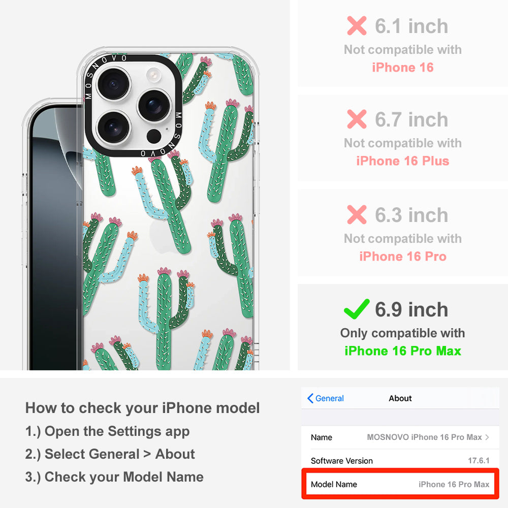 Cactus Phone Case - iPhone 16 Pro Max Case - MOSNOVO