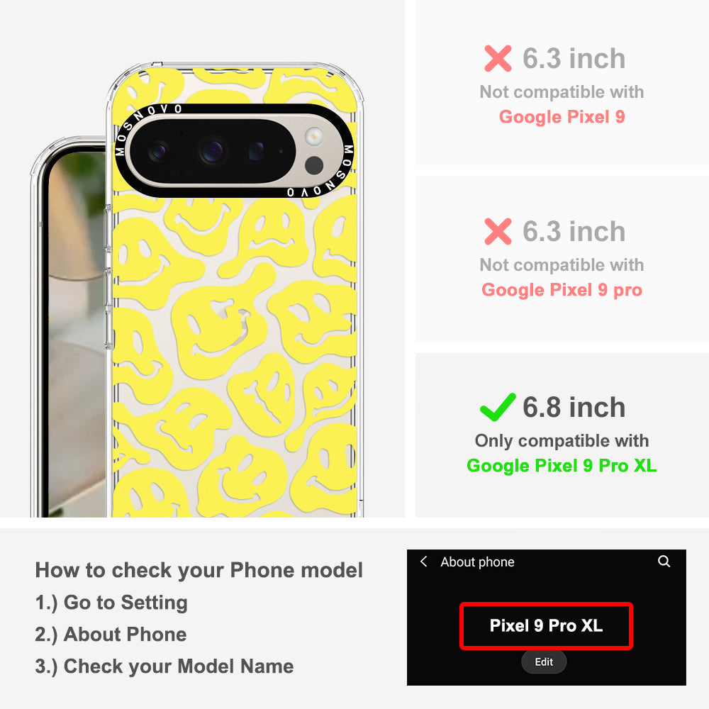 Melted Yellow Smiles Face Phone Case - Google Pixel 9 Pro XL Case