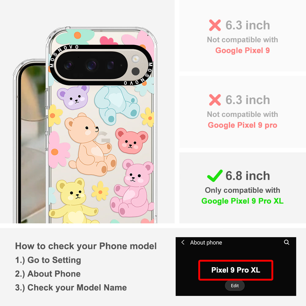 Cute Teddy Bear Phone Case - Google Pixel 9 Pro XL Case