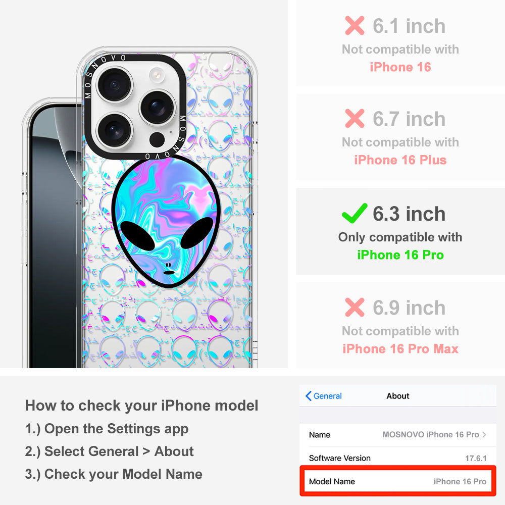 Space Alien Phone Case - iPhone 16 Pro Case - MOSNOVO