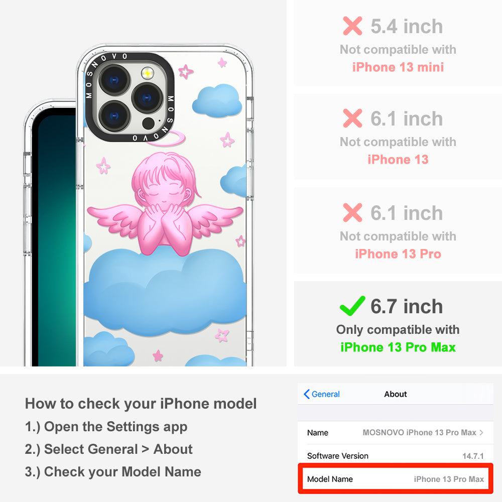 Pink Serenity Angel Phone Case - iPhone 13 Pro Max Case