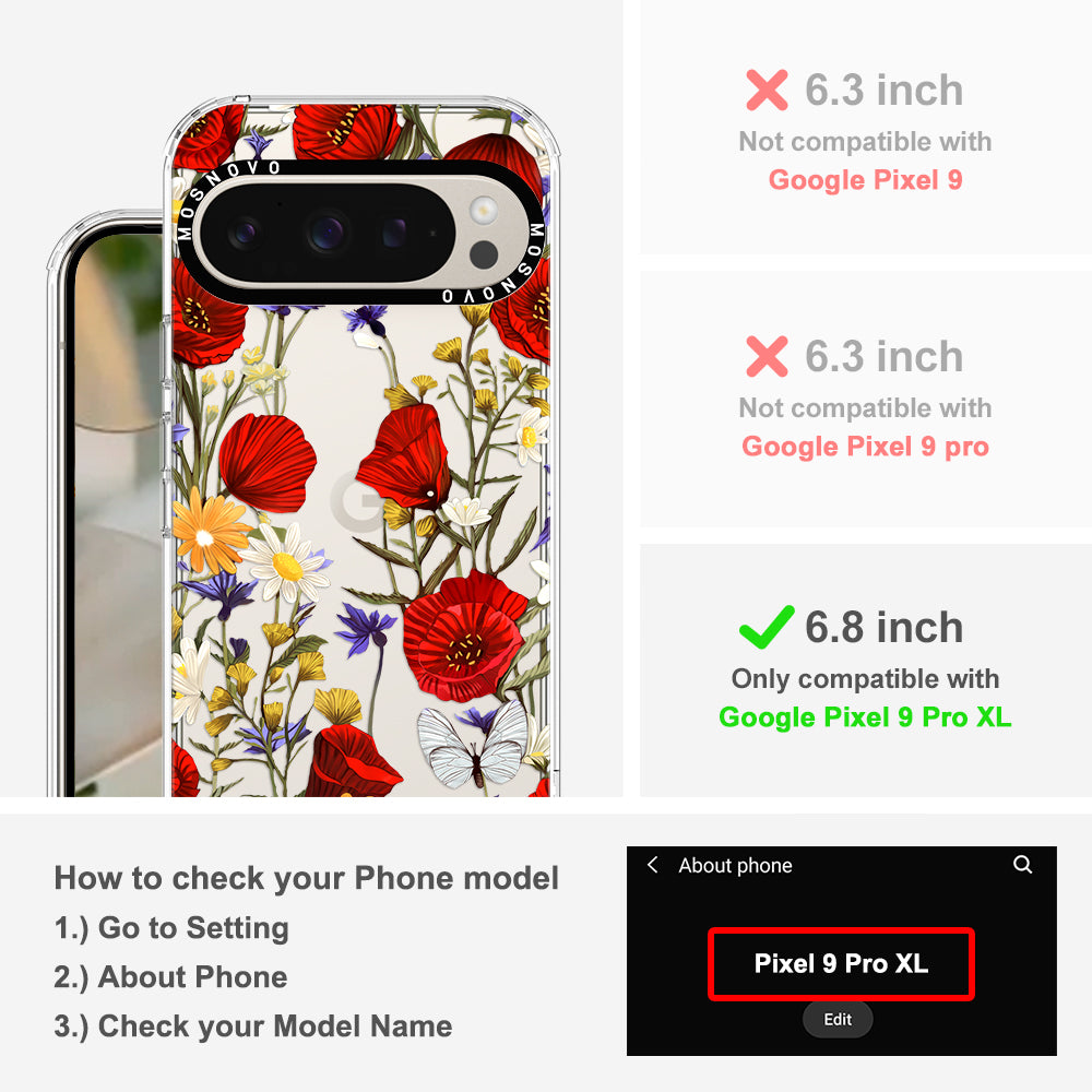 Poppy Floral Phone Case - Google Pixel 9 Pro XL Case