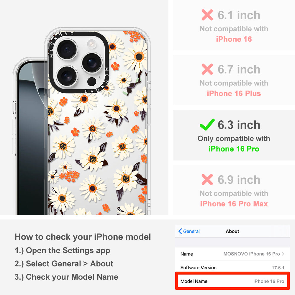 Spring Daisy Phone Case - iPhone 16 Pro Case - MOSNOVO