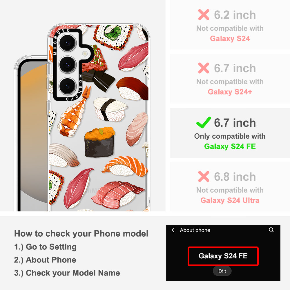 Mixed Sushi Phone Case - Samsung Galaxy S24 FE Case - MOSNOVO