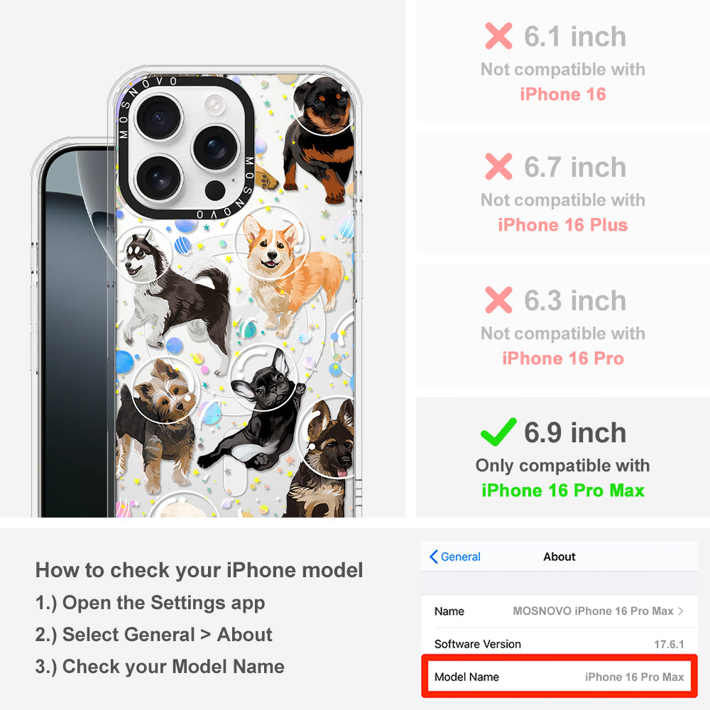 Space Dog Phone Case - iPhone 16 Pro Max Case - MOSNOVO