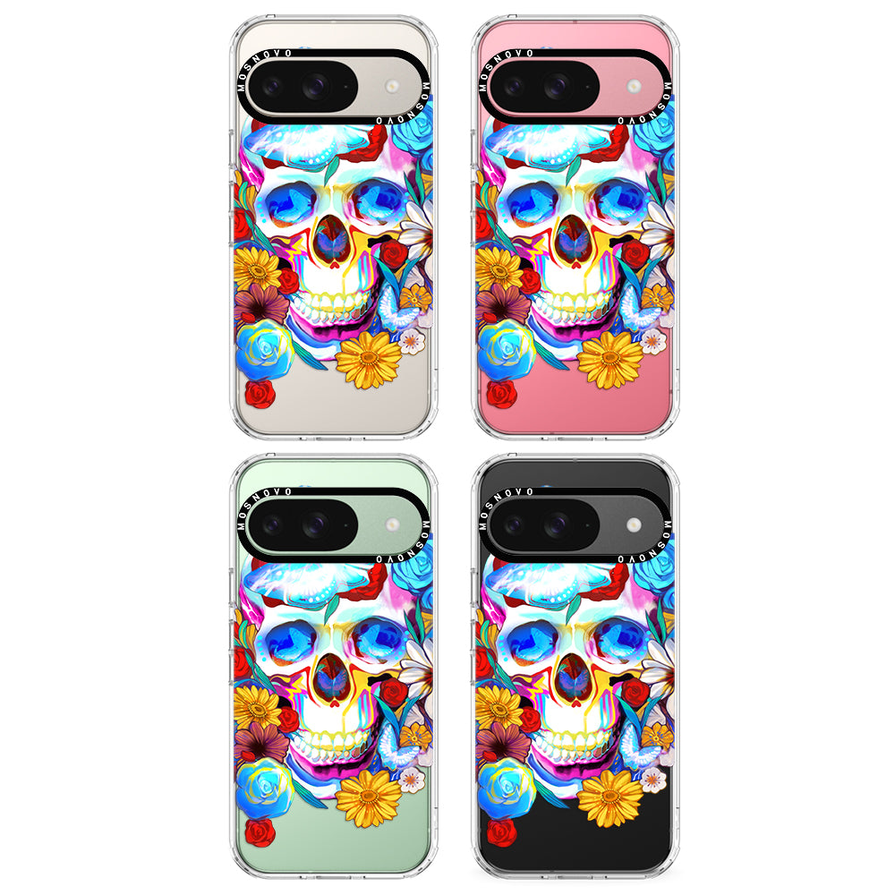 Sugar Flower Skull Phone Case - Google Pixel 9 Case