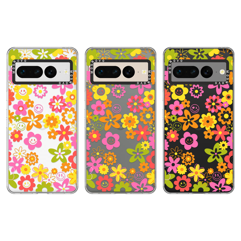 70's Groovy Floral Phone Case - Google Pixel 7 Pro Case