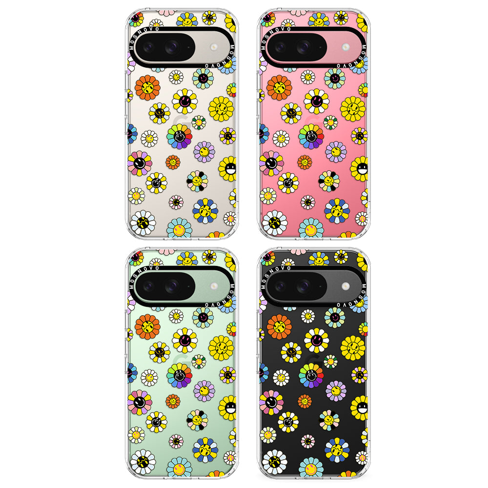 Flower Smiley Face Phone Case - Google Pixel 9 Case