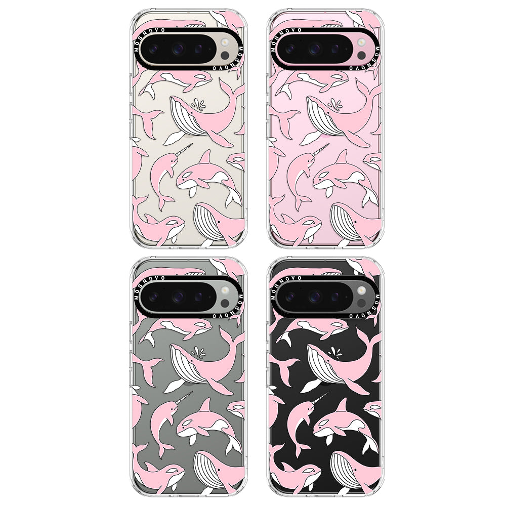 Pink Whales Phone Case - Google Pixel 9 Pro Case