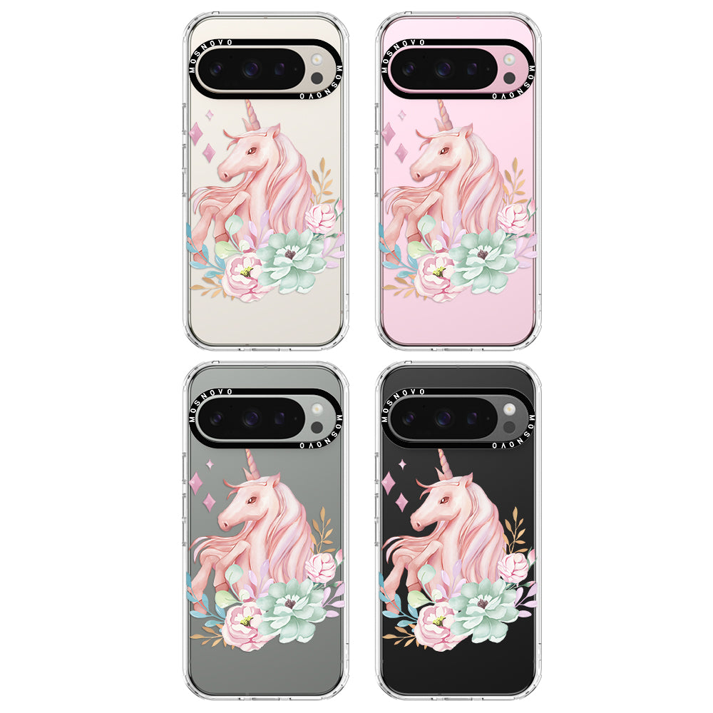 Pastel Flower Unicorn Phone Case - Google Pixel 9 Pro Case