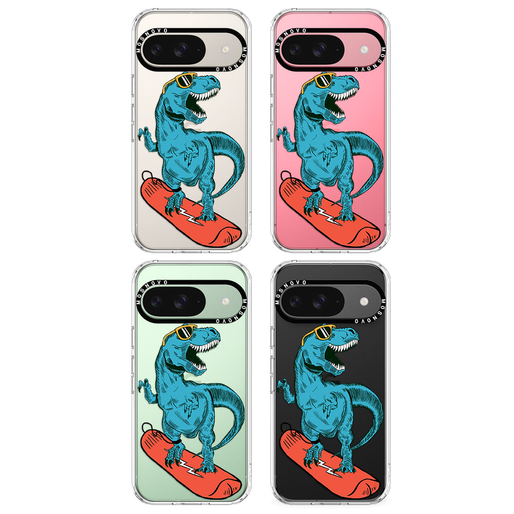 Surfing Dinosaur Phone Case - Google Pixel 9 Case