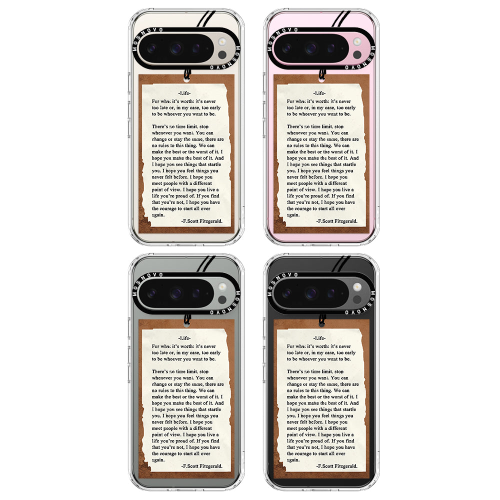 Life Quote Phone Case - Google Pixel 9 Pro Case