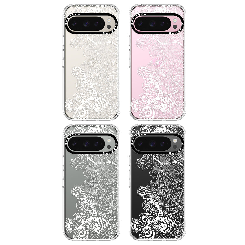 Lace White Flower Phone Case - Google Pixel 9 Pro Case