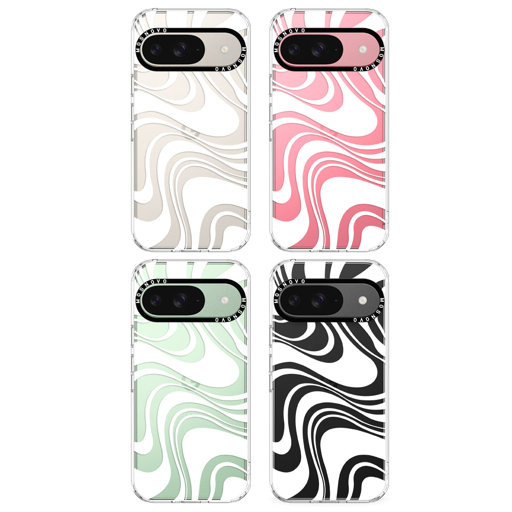 White Swirl Phone Case - Google Pixel 9 Case