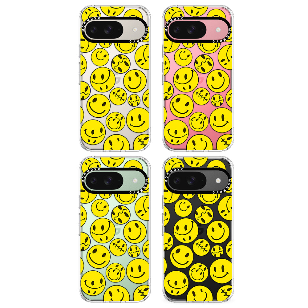 Yellow Sad Smile Face Phone Case - Google Pixel 9 Case