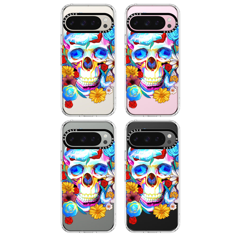 Sugar Flower Skull Phone Case - Google Pixel 9 Pro Case