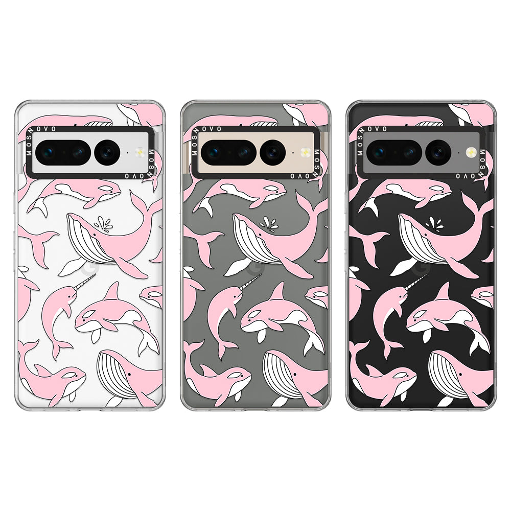 Pink Whales Phone Case - Google Pixel 7 Pro Case