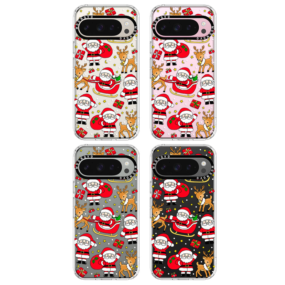 Cute Santa Claus Deer Phone Case - Google Pixel 9 Pro Case