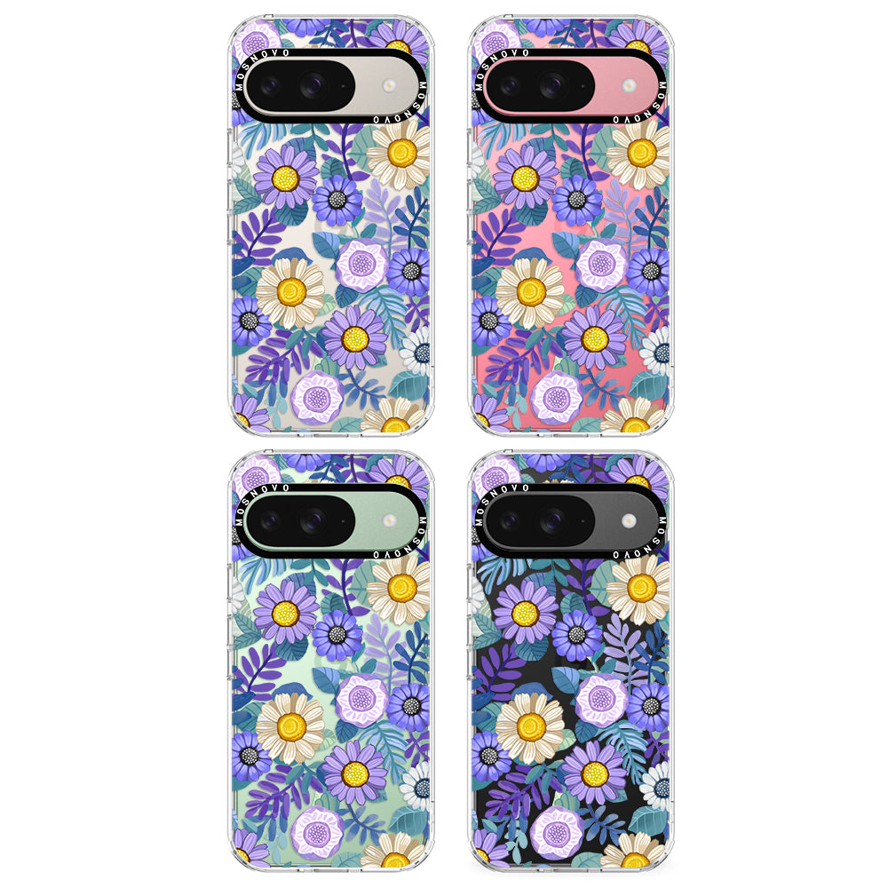 Purple Floral Phone Case - Google Pixel 9 Case