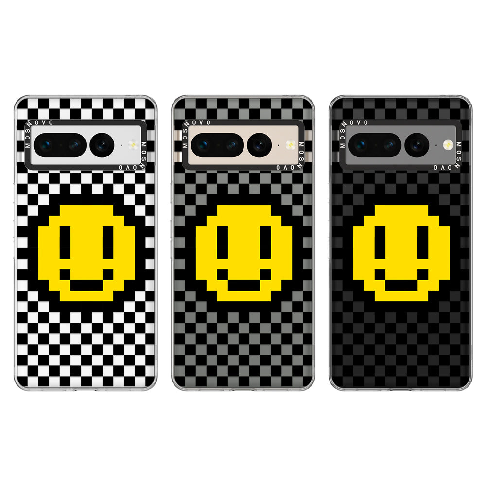 Smile Checkered Phone Case - Google Pixel 7 Pro Case