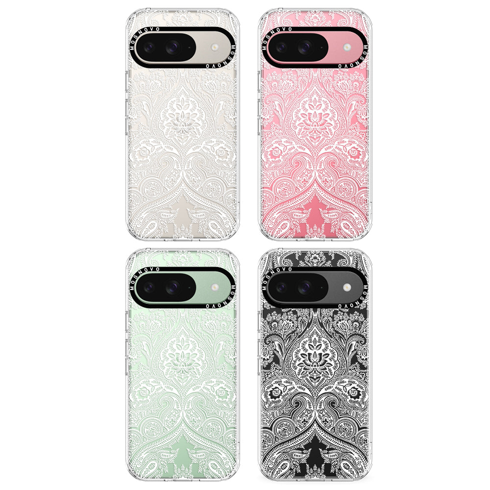 White Damask Phone Case - Google Pixel 9 Case