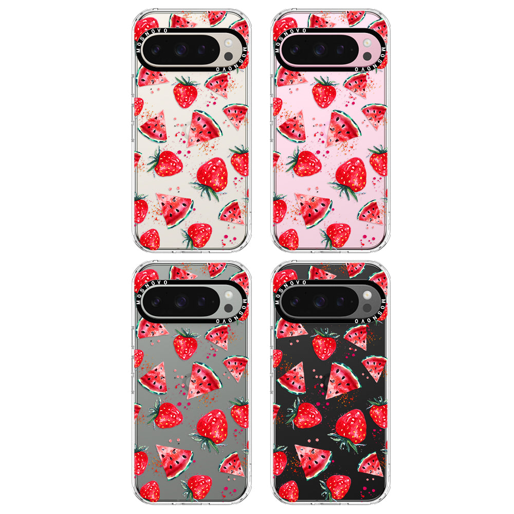 Watermelon and Strawberry Phone Case - Google Pixel 9 Pro Case